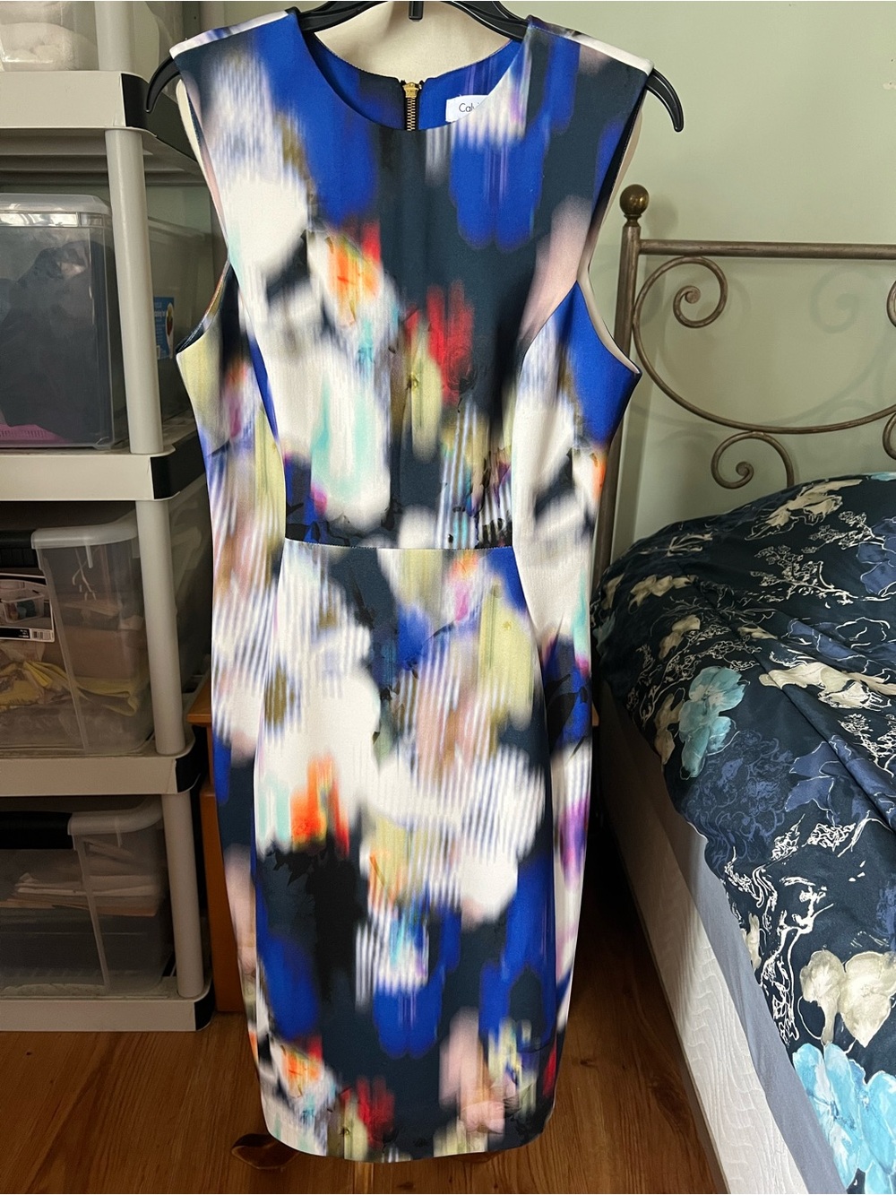 Calvin Klein Multicolor Abstract Sheath Midi Dress